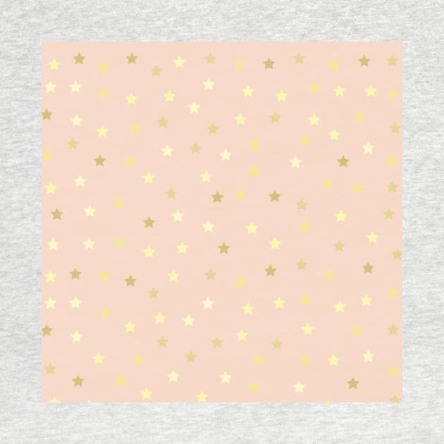 Golden Stars Pastel Pattern by BloomingDiaries